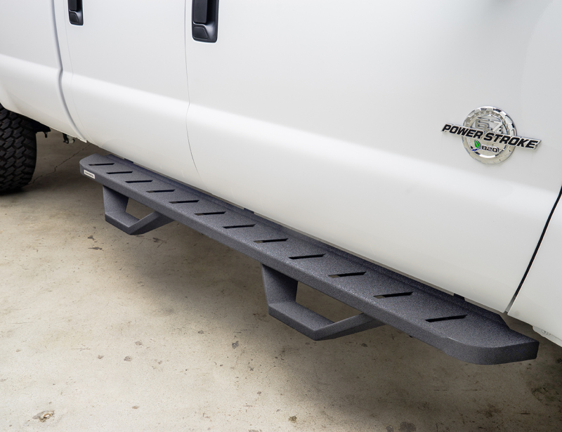 Ford F-250 Running Boards - Go Rhino - RB10 with Drop Steps - Textured Black - `99-`16
